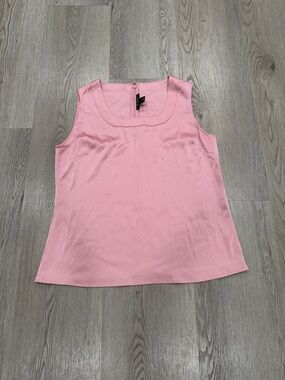 St. John Pink Sleeveless Scoop Neck Tank